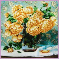 Набор вышивки бисером Картины Бисером Р-349 Натюрморт с розами
