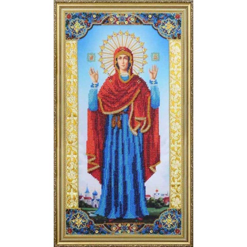 Набір вишивки бісером Картини Бісером Р-363 Ікона Божої Матері Незламна стіна