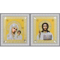 Набор вышивки бисером Картины Бисером Р-365 Набор венчальных икон (золото)
