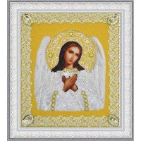 Набор вышивки бисером Картины Бисером Р-372 Икона Ангела Хранителя (золото) ажур