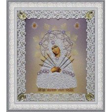 Beadwork Set Pictures Beaded Р-373 Icon of the Mother of God Semistrelnaya (openwork)