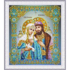 Набор вышивки бисером Картины Бисером Р-406 Икона "Святые Петр и Феврония"