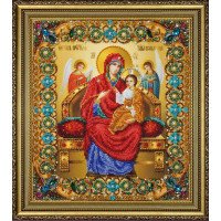 Набор вышивки бисером Картины Бисером Р-415 Икона Божьей Матери Всецарица