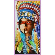 Набор вышивки бисером Картины Бисером Р-419 Индейская девушка
