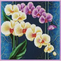 Beadwork Set Pictures Beaded Р-421 Orchids Vintage