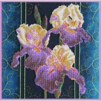 Beadwork Set Pictures Beaded Р-422 Irises Vintage