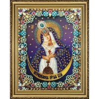 Набір вишивки бісером Картини Бісером Р-425 Ікона Божої Матері Остробрамської