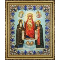 Beadwork Set Pictures Beaded Р-427 Icon of the Mother of God of Svensk-Pechersk