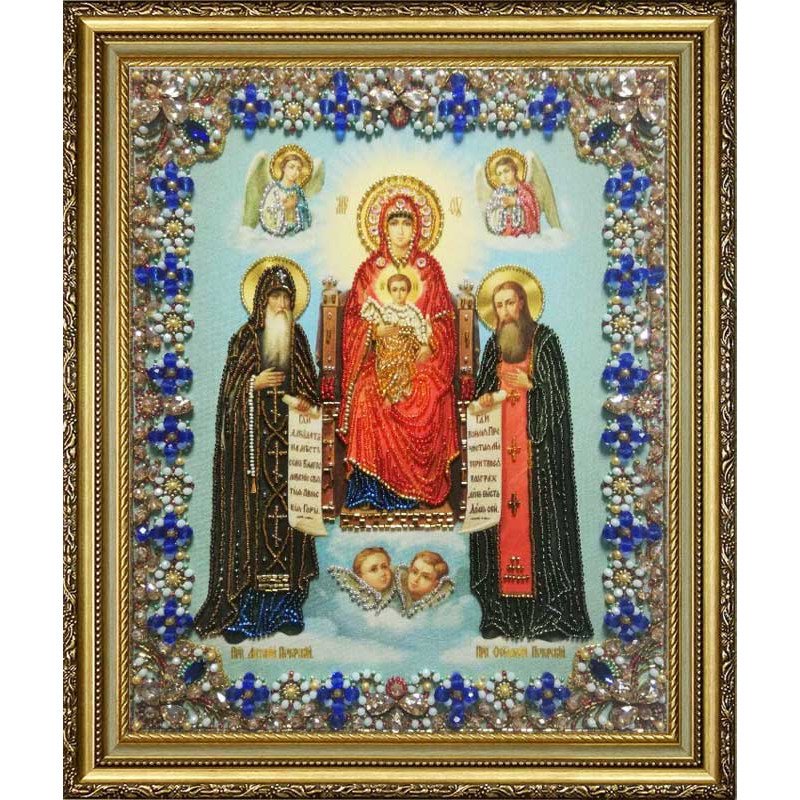 Набір вишивки бісером Картини Бісером Р-427 Ікона Божої Матері Свенська-Печерська