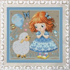 Cross Stitch Kits OLanTА VN-234 A girl with a sheep