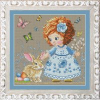 Cross Stitch Kits OLanTА VN-235 A girl with a hare