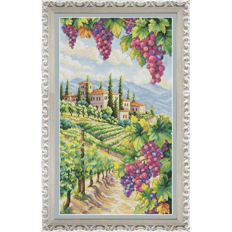 Набор для вышивки крестом OLanTА VN-262 Виноградники Тосканы