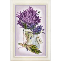 Embroidery Thread Kits in Rococo style OLanTА R-018 Bouquet of lavender
