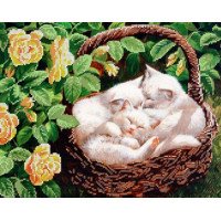Beadwork Pattern Pictures Beaded S-039 Fluffy little family
