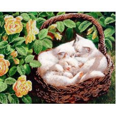 Beadwork Pattern Pictures Beaded S-039 Fluffy little family
