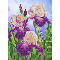 Beadwork Pattern Pictures Beaded S-052 Irises