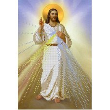 Схема для вышивки бисером Картины Бисером S-175 Иисус, уповаю на Тебя