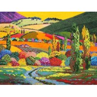 Beadwork Pattern Pictures Beaded S-208 Colorful landscape