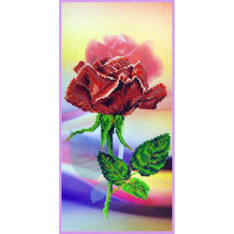 Схема для вышивки бисером Картины Бисером S-244 Красная роза