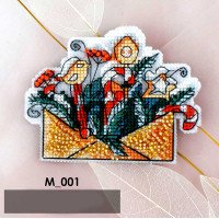 Набор для вышивки крестом на пластиковой канве Кольорова М-001 Магнит Новогодний