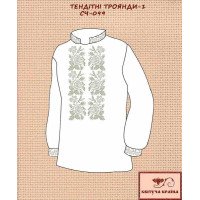 Blank for men's embroidered shirt Kvitucha Krayna SCH-099-1 Fragile roses 1