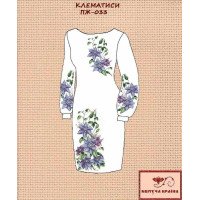 Заготовка платья вышиванка Квітуча Країна ПЖ-033 Клематисы