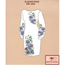 Blank embroidered dress Kvitucha Krayna PZH-033 Clematis