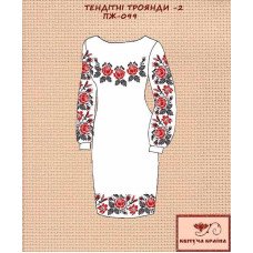 Заготовка плаття вишиванки Квітуча Країна ПЖ-099-2 Тендітні троянди 2