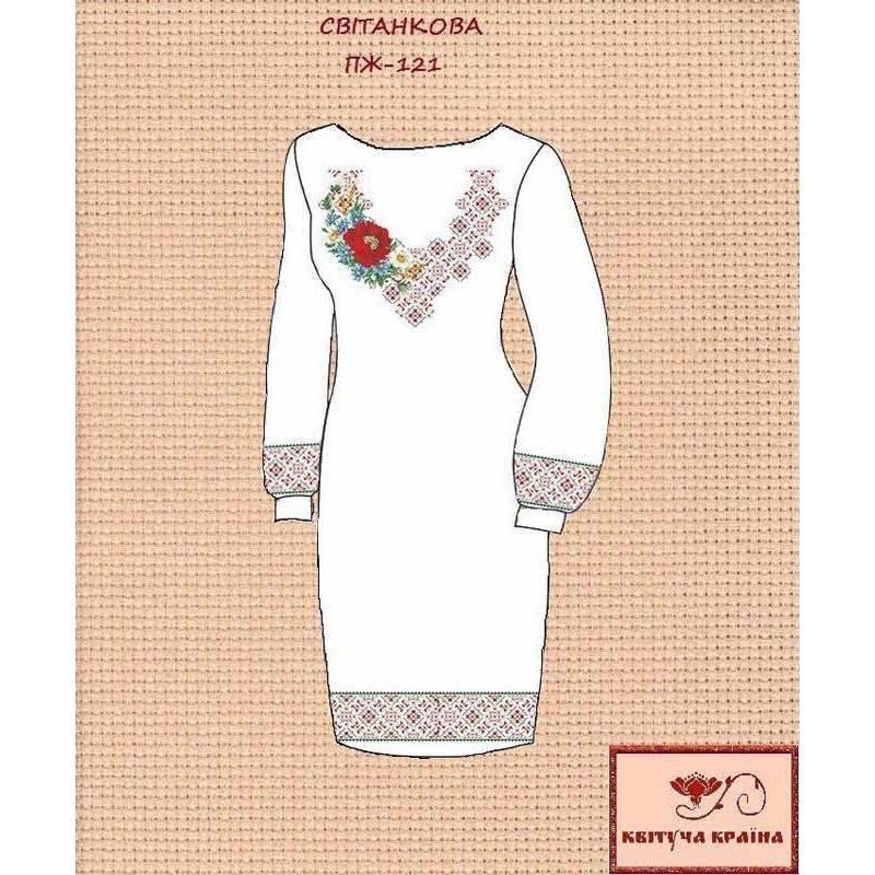 Blank embroidered dress Kvitucha Krayna PZH-121 Dawn