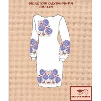 Blank embroidered dress Kvitucha Krayna PZH-125 Purple dandelions