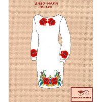 Blank embroidered dress Kvitucha Krayna PZH-128 Miracle poppies