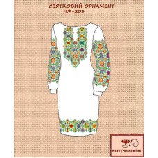 Заготовка плаття вишиванки Квітуча Країна ПЖ-203 Святковий орнамент