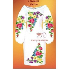 Blank embroidered dress Kvitucha Krayna PZH-214 Harmony