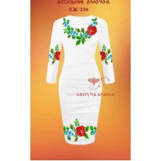 Blank embroidered dress Kvitucha Krayna PZH-236 Spring wreath