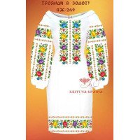 Blank embroidered dress Kvitucha Krayna PZH-249 Roses in gold