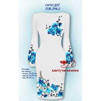 Blank embroidered dress Kvitucha Krayna PZH-294-2 Orchids
