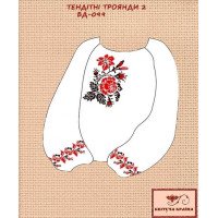 Blank embroidered shirt for girl BD-099-2 Fragile roses 2