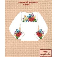 Blank embroidered shirt for girl BD-108 A magical wreath