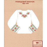 Blank embroidered shirt for girl BD-132 Rose wreath