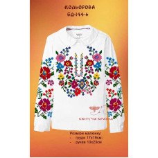 Blank embroidered shirt for girl BD-144-6 Colored
