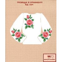 Blank embroidered shirt for girl BD-169 Roses in an ornament
