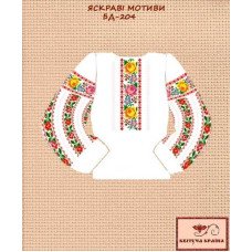 Blank embroidered shirt for girl BD-204 Bright motives