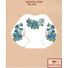 Blank embroidered shirt for girl BD-212 Blooming blue