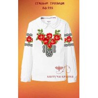 Blank embroidered shirt for girl BD-225 Stylish roses