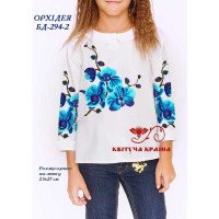 Blank embroidered shirt for girl BD-294-2 Orchid