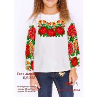 Blank embroidered shirt for girl BD-332 Perfect flowers