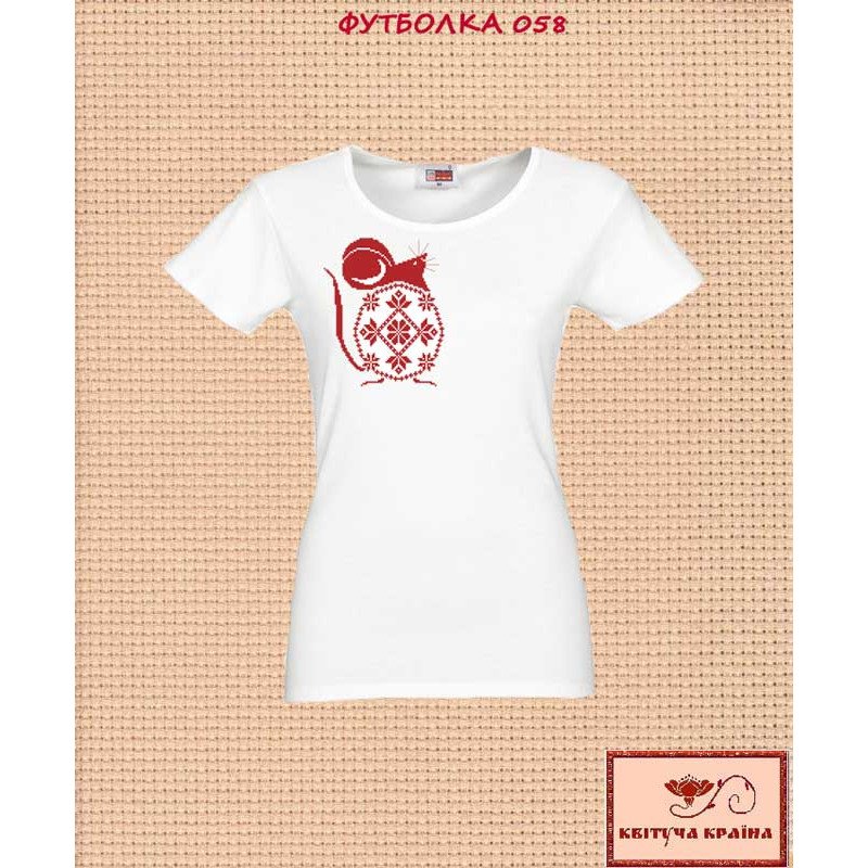 T-shirt embroidered women's TSW-058