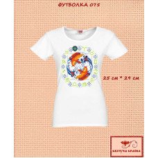 T-shirt embroidered women's TSW-075