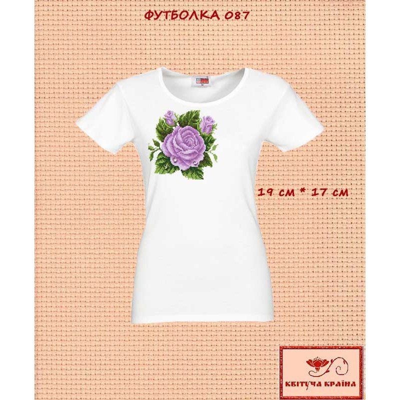 T-shirt embroidered women's TSW-087