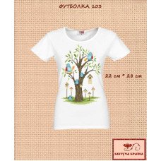 T-shirt embroidered women's TSW-103